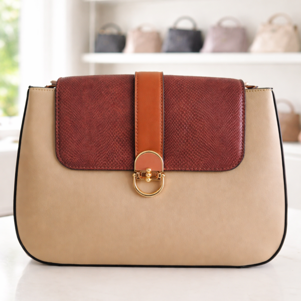 Terra Two-Tone Top Handle Bag