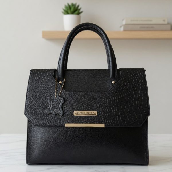 Avelon Harper Crocodile Texture Handbag