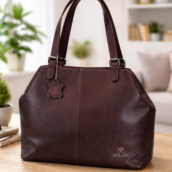 Avelon Signature Pebble Leather Tote
